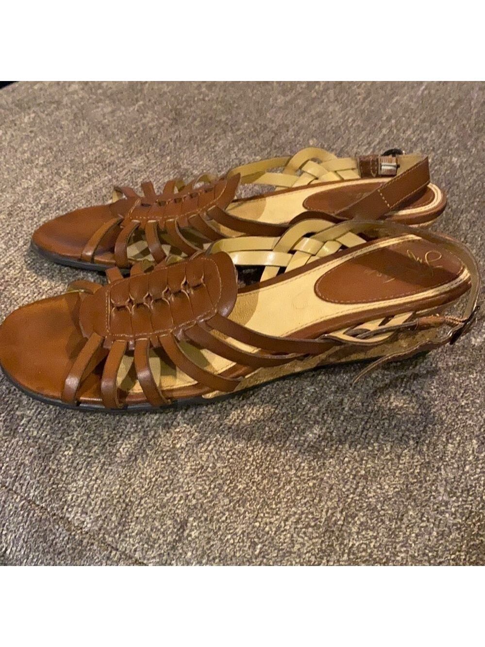𝅺life Stride brown sandals; size 11M
